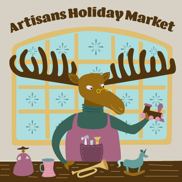 Artisan Holiday Market Moose Logo