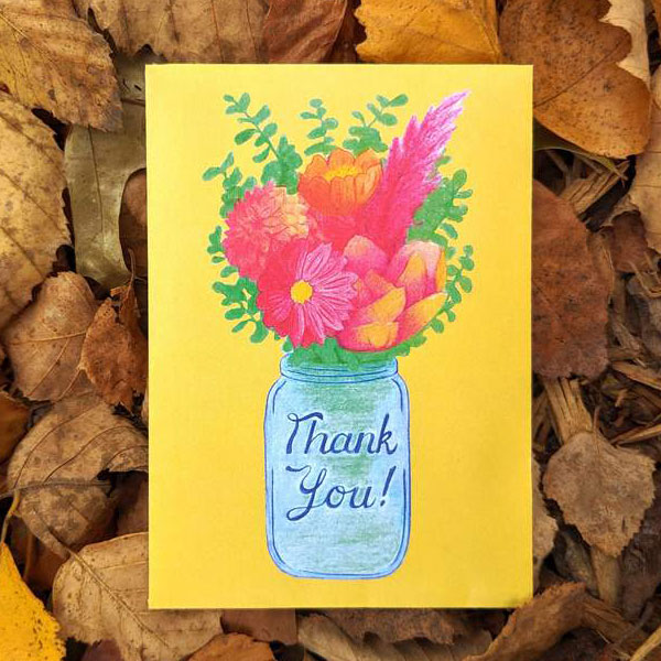 Thank you seed packet illustration