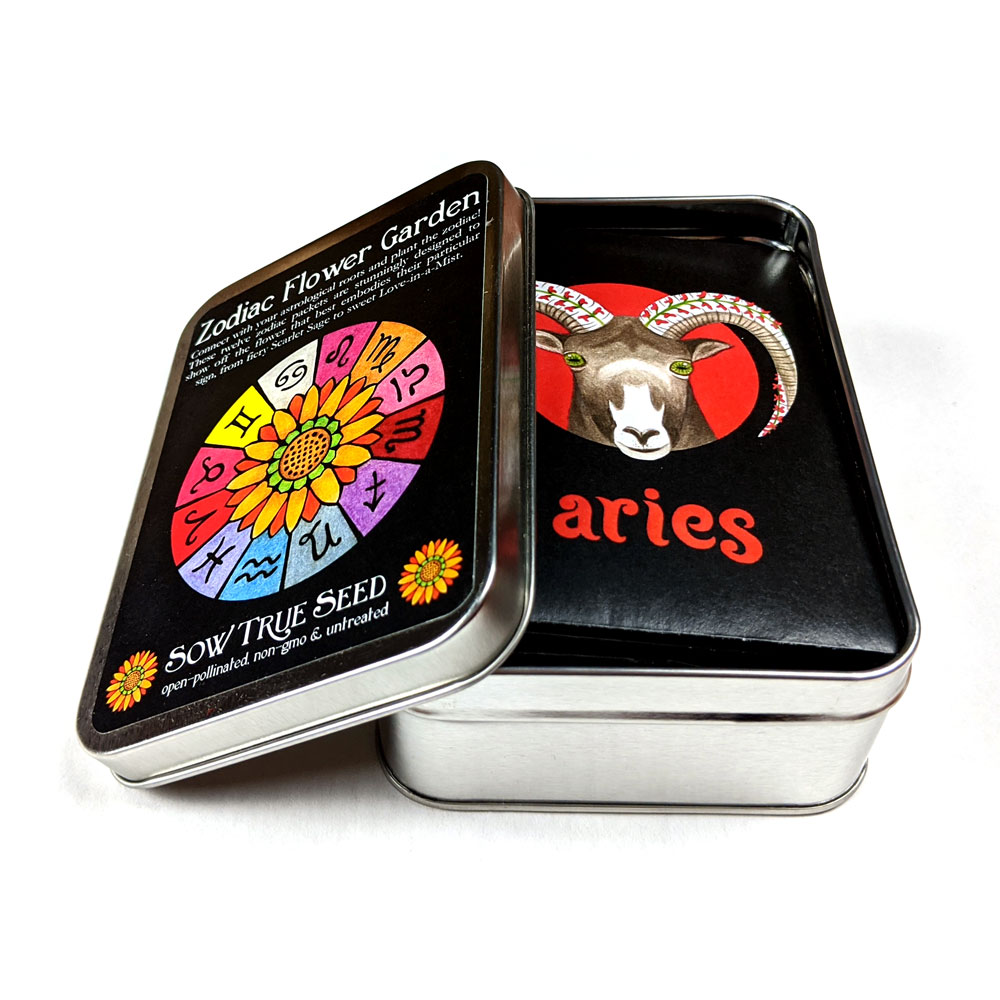 Zodiac Seed Packet Collection Tin